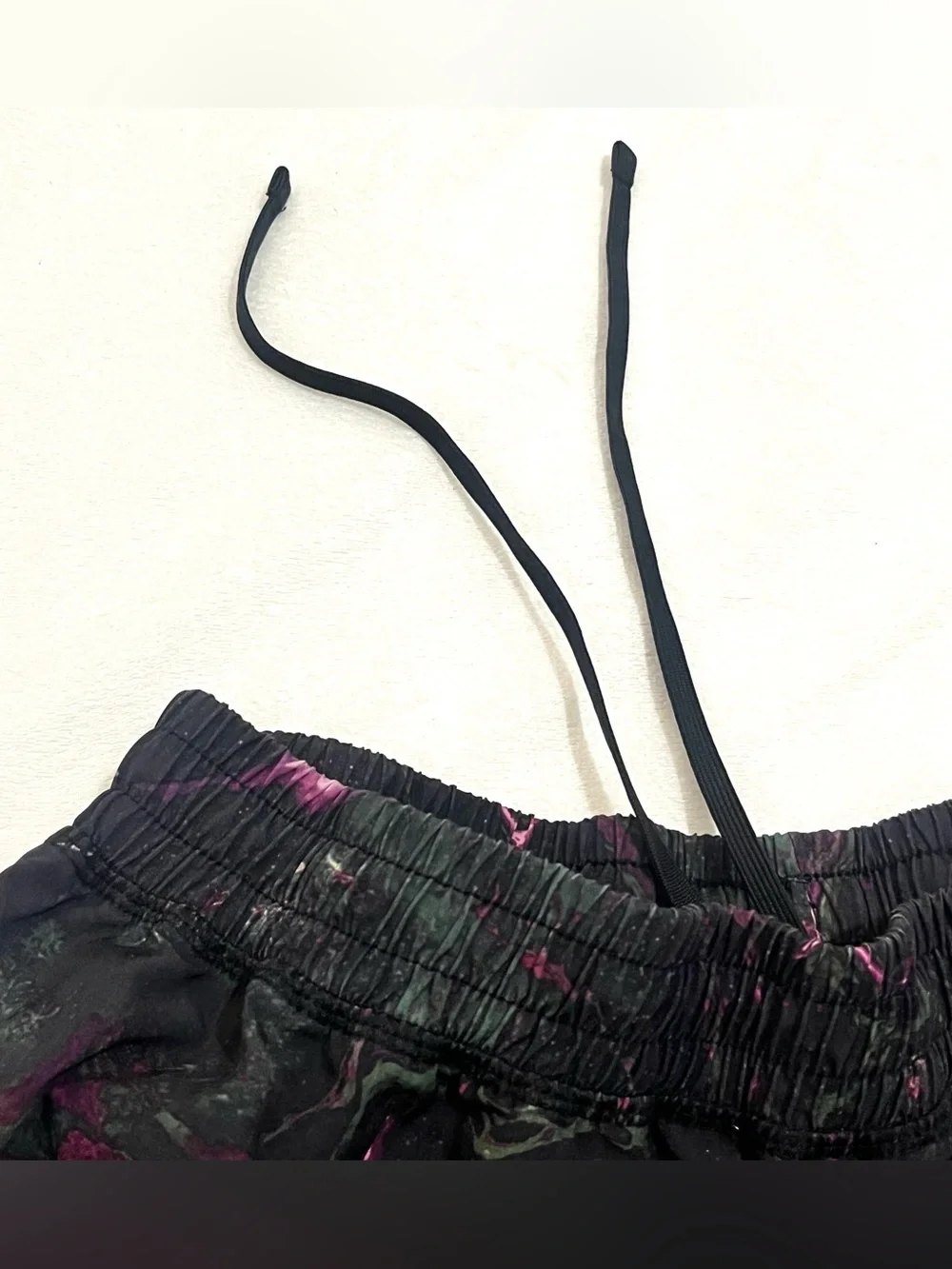 Champion Women’s Black Marble Print Athletic Running Shorts with Liner Sz Small